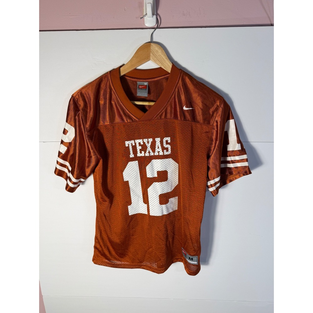 Nike Texas Longhorns Jersey 12 Burnt Orange Mesh Football Shirt Mens Medium